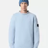 Pull à col montant avec détails de coutures inversées