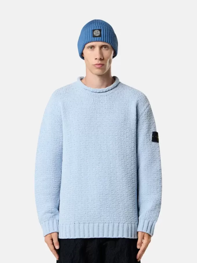 Pull à col montant avec détails de coutures inversées
