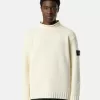 Pull à col montant avec détails de coutures inversées