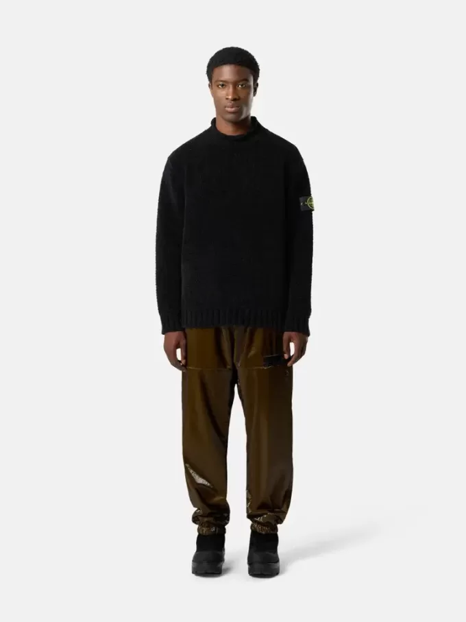 Pull à col montant avec détails de coutures inversées