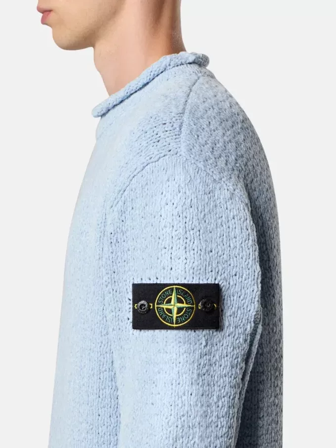 Pull à col montant avec détails de coutures inversées