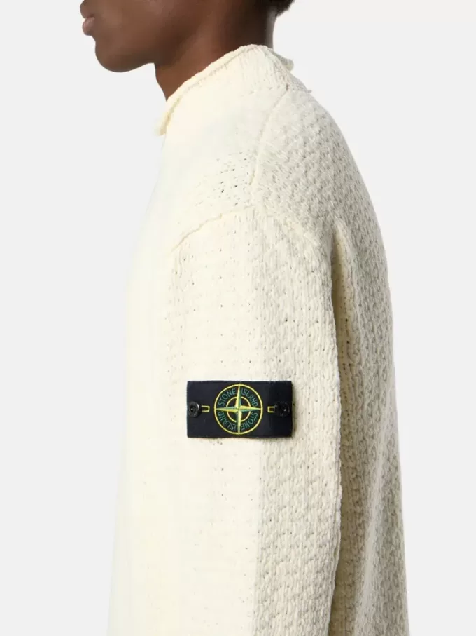 Pull à col montant avec détails de coutures inversées