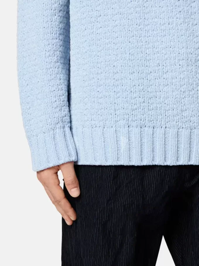 Pull à col montant avec détails de coutures inversées