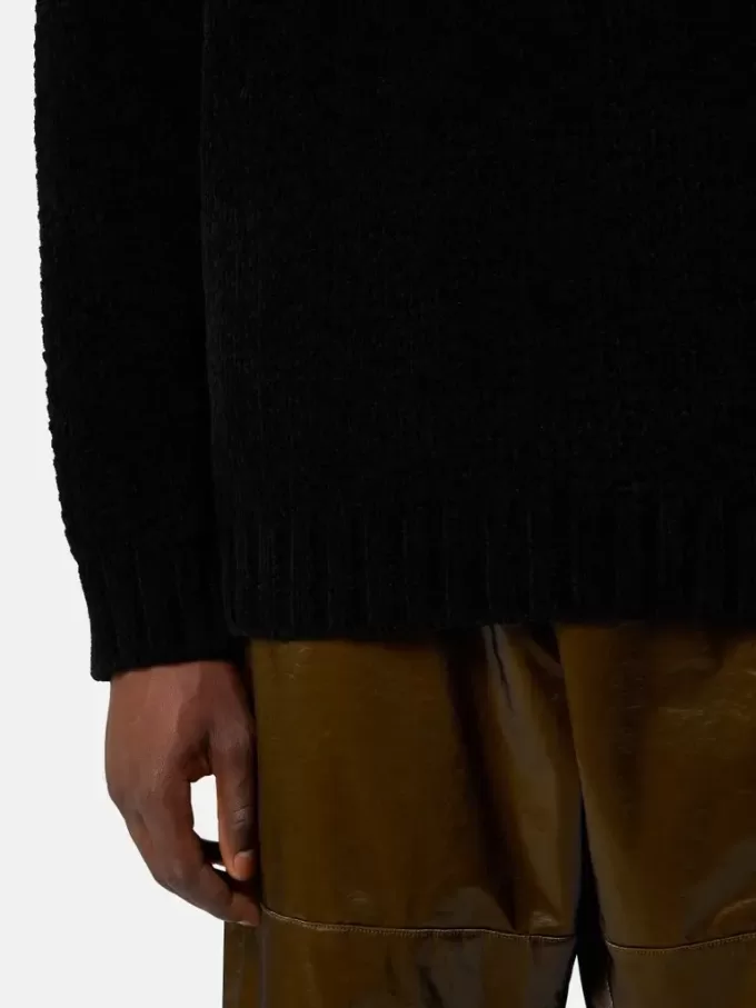 Pull à col montant avec détails de coutures inversées