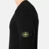 Pull à col rond avec bordures côtelées