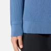 Pull à col rond avec bordures côtelées