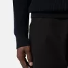 Pull à col rond avec bordures côtelées