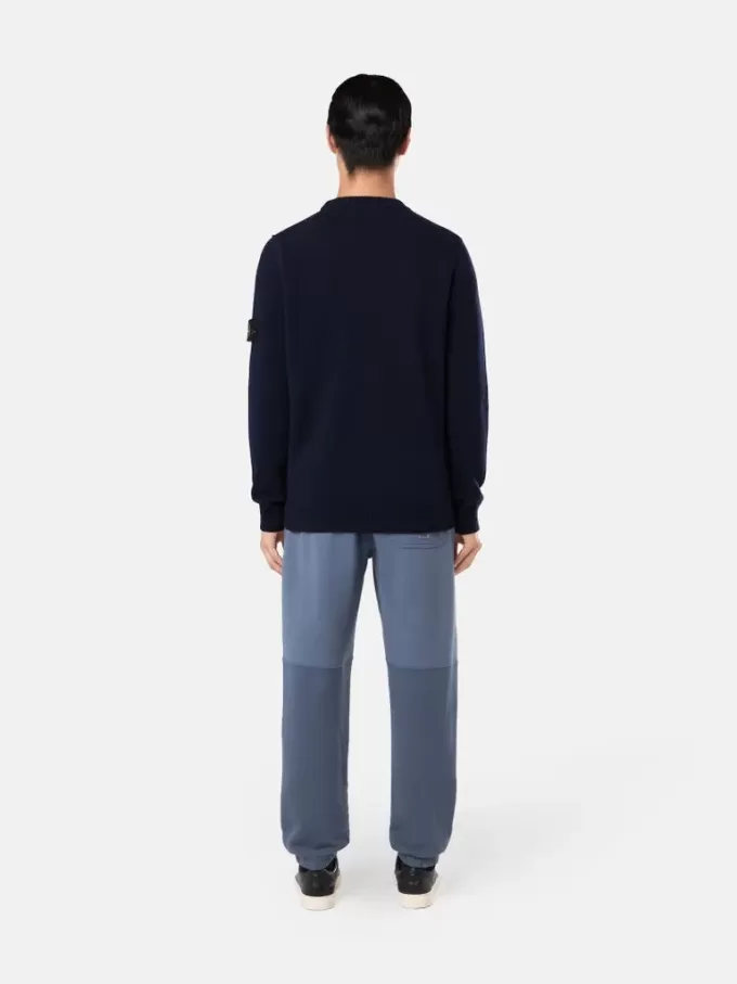 Pull à col rond avec détails cousus
