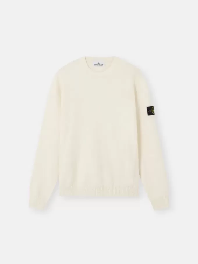 Pull à col rond avec détails en maille inversée
