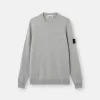 Pull à col rond avec détails en maille inversée