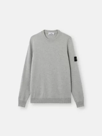 Pull à col rond avec détails en maille inversée
