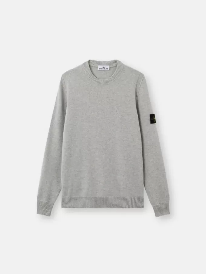 Pull à col rond avec détails en maille inversée