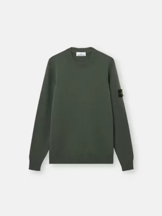 Pull à col rond avec détails en maille inversée