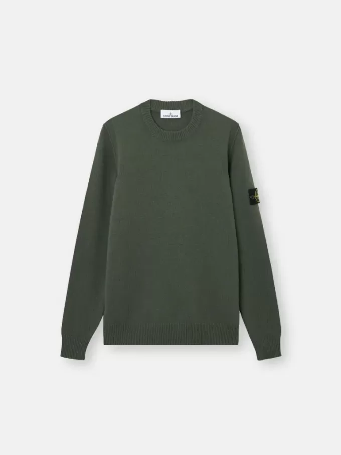 Pull à col rond avec détails en maille inversée