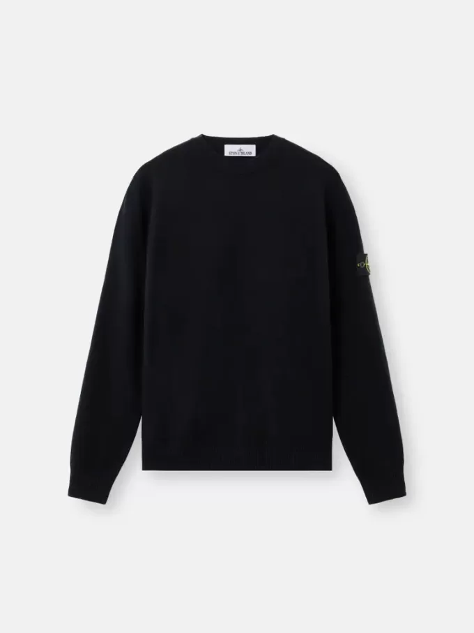 Pull à col rond avec détails en maille inversée