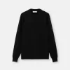 Pull à col rond avec détails en maille inversée