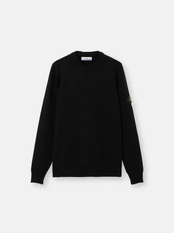 Pull à col rond avec détails en maille inversée