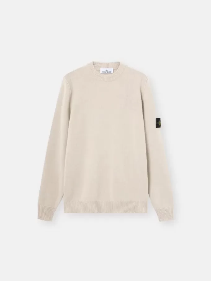 Pull à col rond avec détails en maille inversée