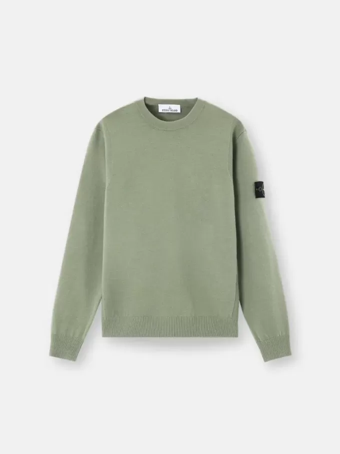 Pull à col rond avec détails en maille inversée