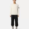 Pull à col rond avec détails en maille inversée