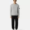 Pull à col rond avec détails en maille inversée