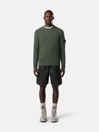 Pull à col rond avec détails en maille inversée