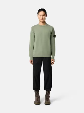 Pull à col rond avec détails en maille inversée