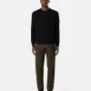 Pull à col rond avec détails en maille inversée
