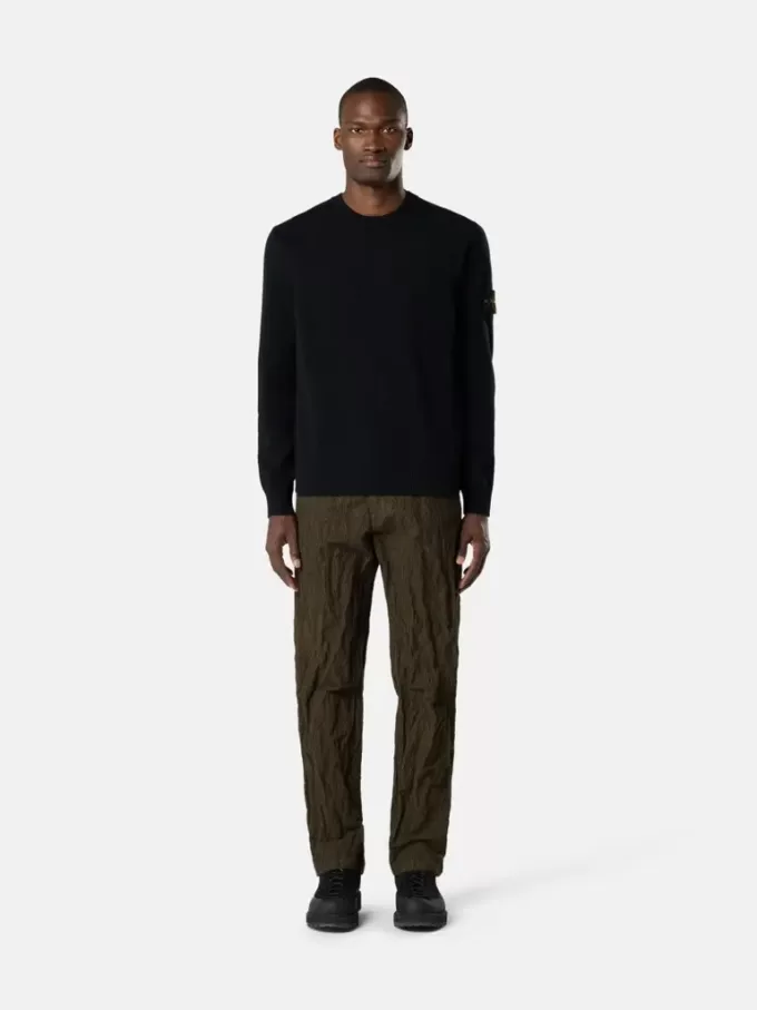 Pull à col rond avec détails en maille inversée