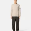 Pull à col rond avec détails en maille inversée
