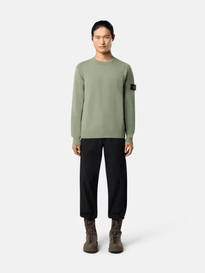 Pull à col rond avec détails en maille inversée