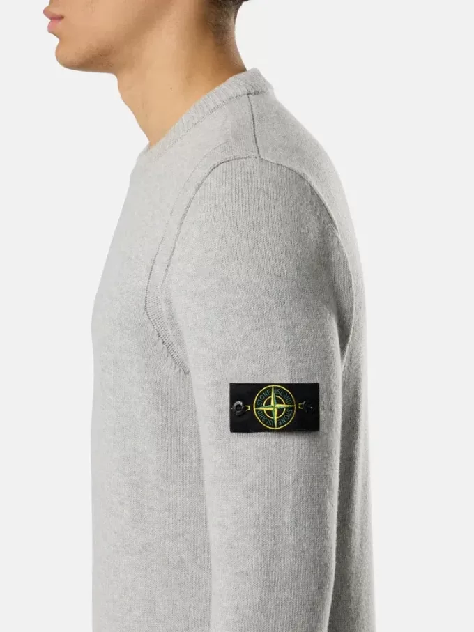 Pull à col rond avec détails en maille inversée