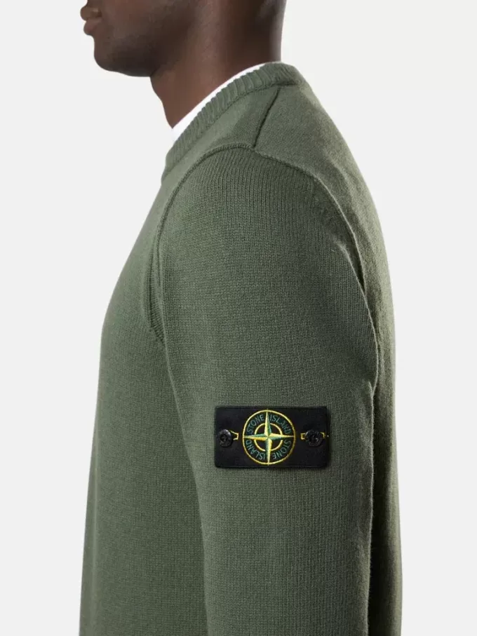 Pull à col rond avec détails en maille inversée