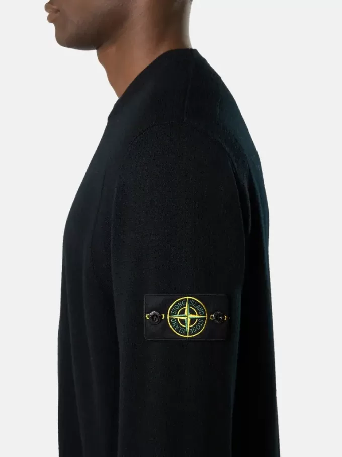 Pull à col rond avec détails en maille inversée
