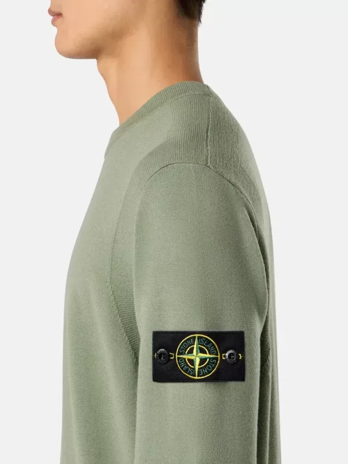 Pull à col rond avec détails en maille inversée