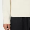 Pull à col rond avec détails en maille inversée