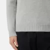 Pull à col rond avec détails en maille inversée