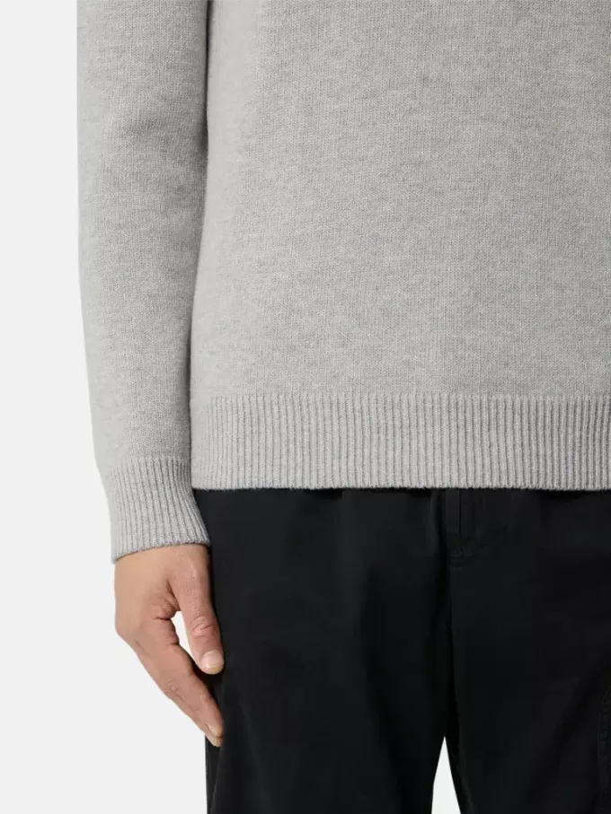 Pull à col rond avec détails en maille inversée