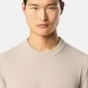 Pull à col rond avec détails en maille inversée