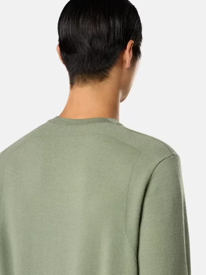 Pull à col rond avec détails en maille inversée