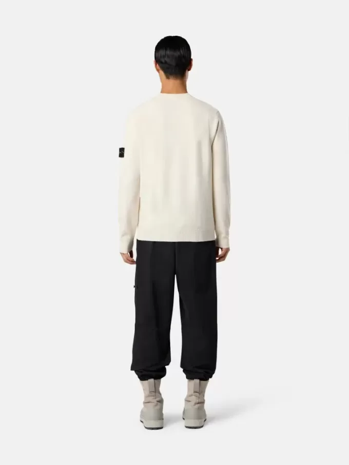 Pull à col rond avec détails en maille inversée