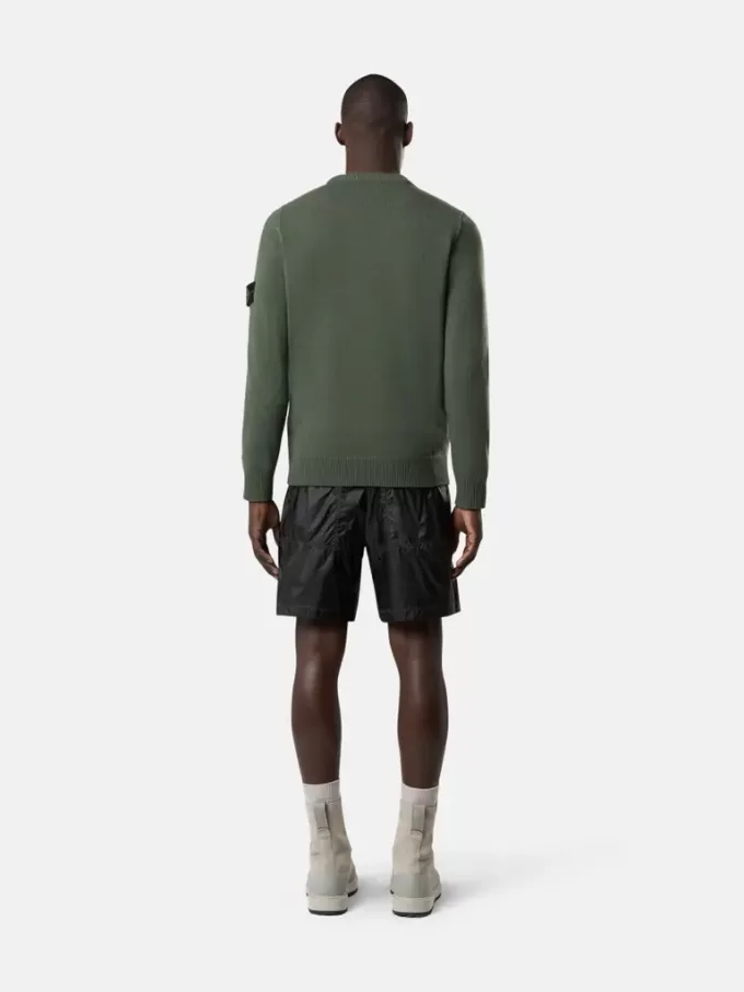 Pull à col rond avec détails en maille inversée