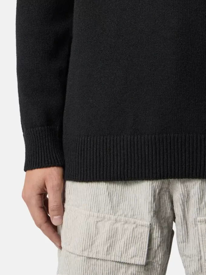 Pull à col rond avec détails en maille inversée