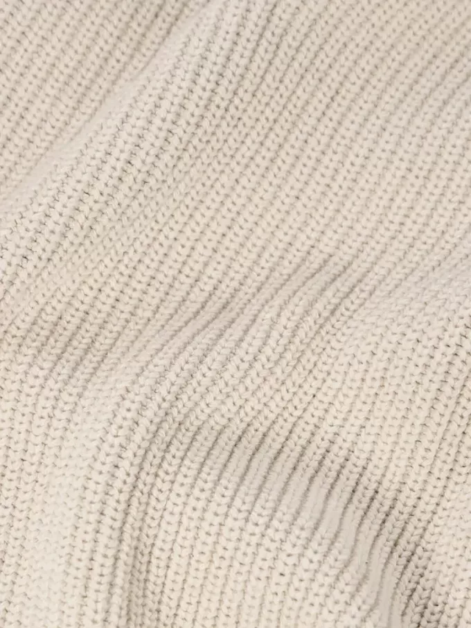 Pull à col rond avec détails en maille inversée