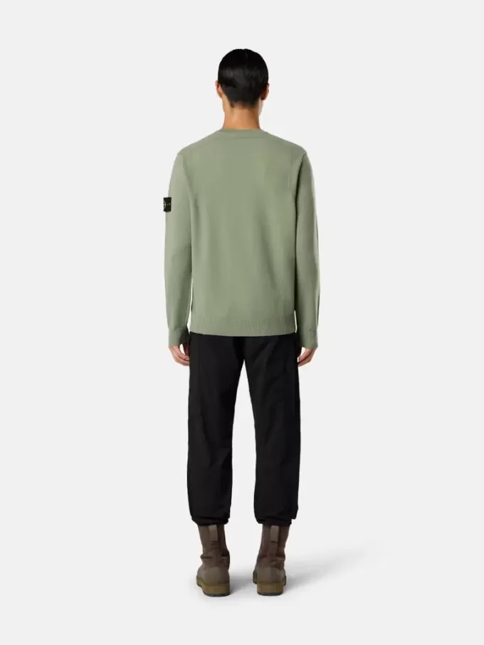 Pull à col rond avec détails en maille inversée
