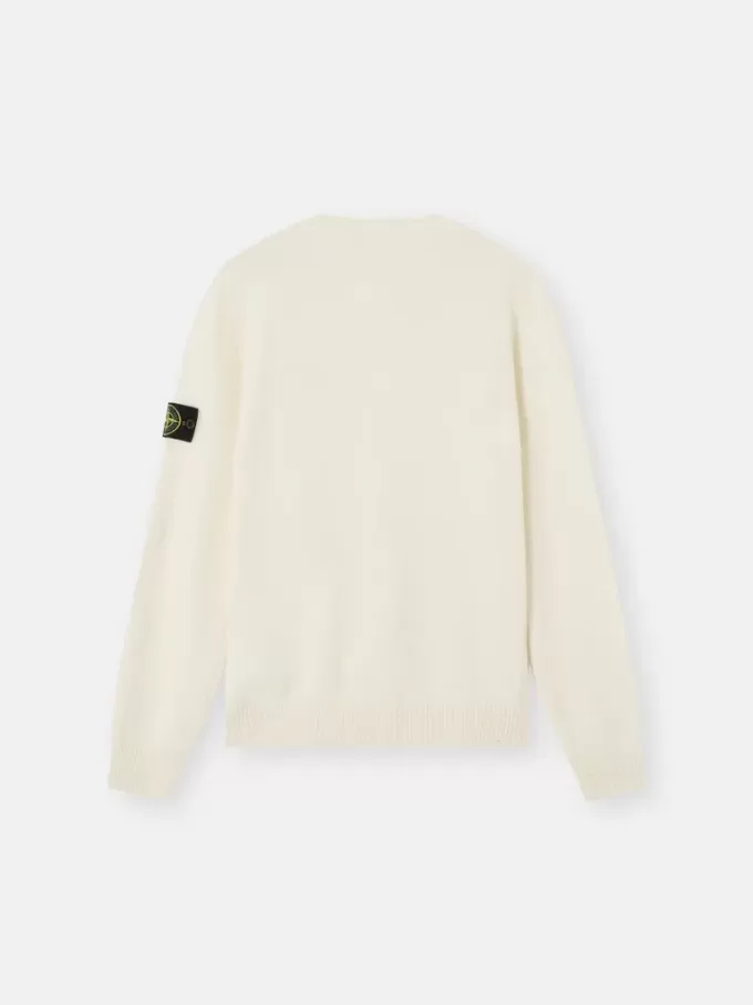 Pull à col rond avec détails en maille inversée