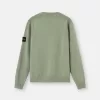 Pull à col rond avec détails en maille inversée