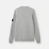 Pull à col rond avec détails en maille inversée