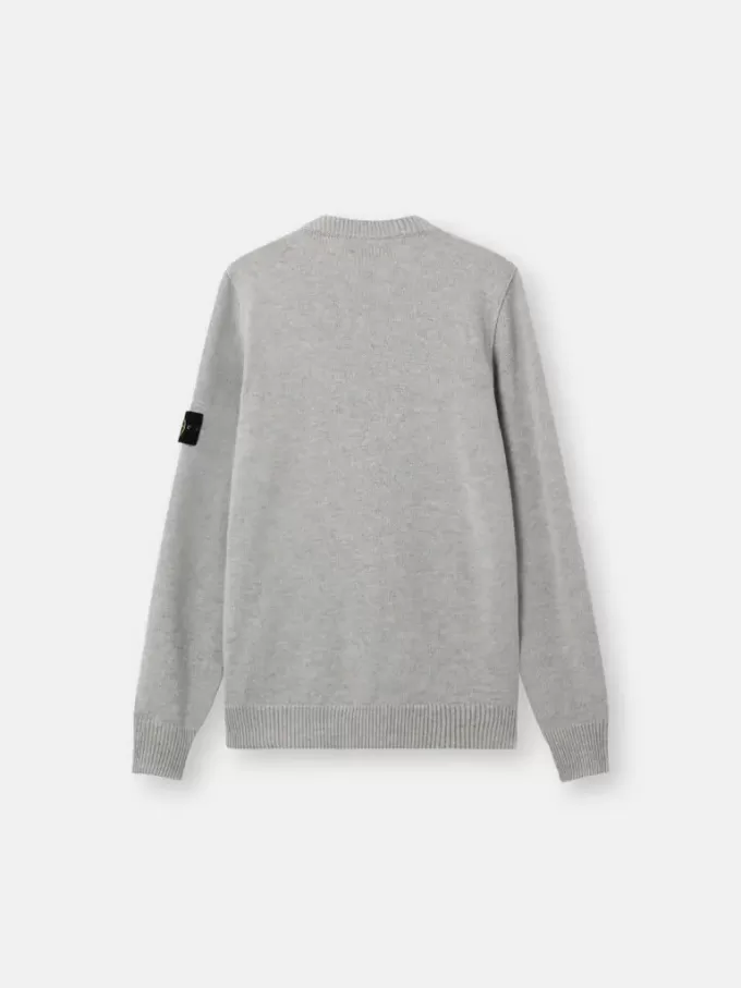 Pull à col rond avec détails en maille inversée