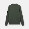 Pull à col rond avec détails en maille inversée